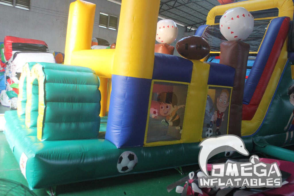 33FT Long Inflatable Sports Obstacle Course - Omega Inflatables Factory