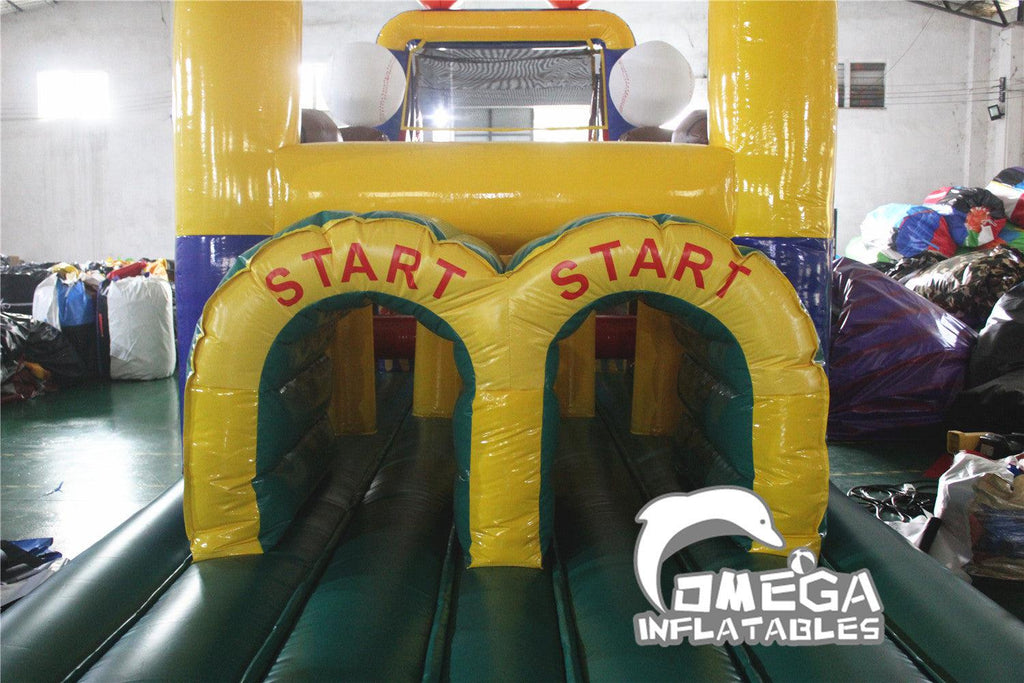 Inflatable Sports Obstacle Course Castle - Omega Inflatables Factory