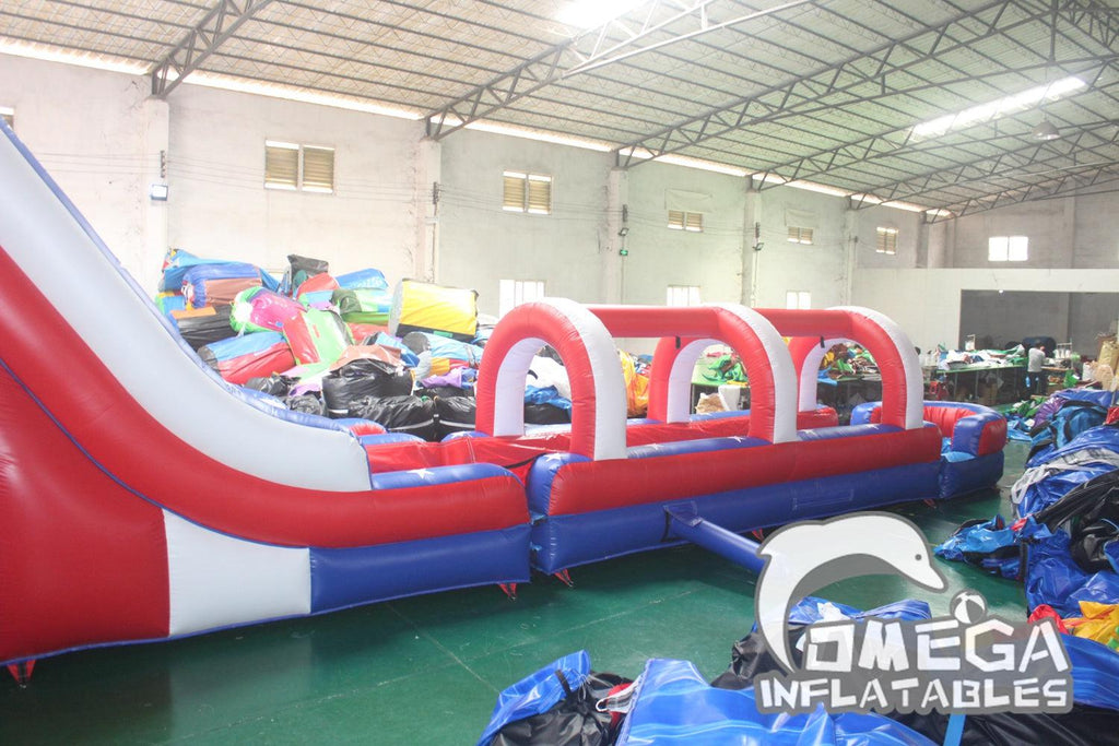 22FT Inflatable Star Water Slide with Slip N Slide - Omega Inflatables Factory