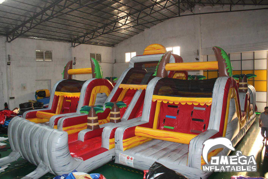 Tropical Lava Inflatable Obstacle Course