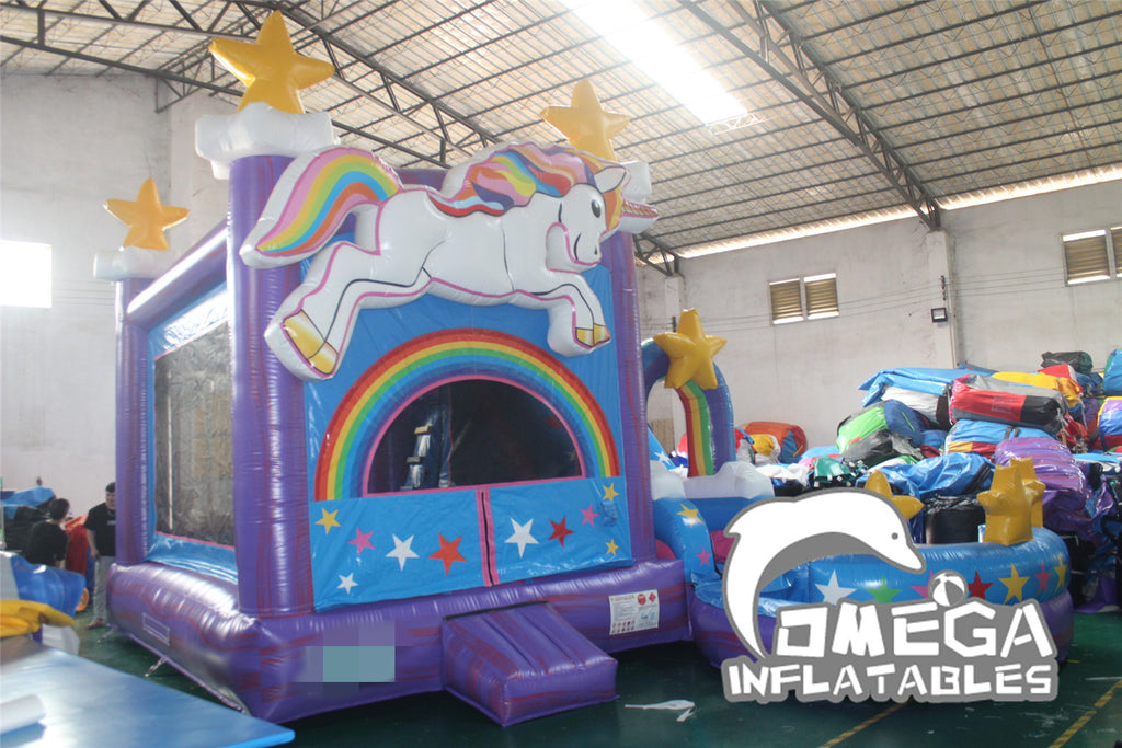 5 in 1 Unicorn Water Slide combo Custom Inflatables