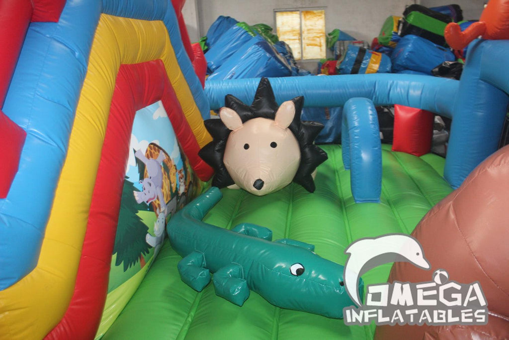 Wild Animal Zoo Bouncer - Omega Inflatables Factory