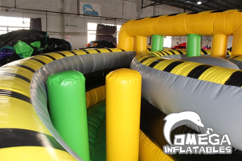 Atomic Rush Inflatable Obstacle Course Connection - Omega Inflatables Factory