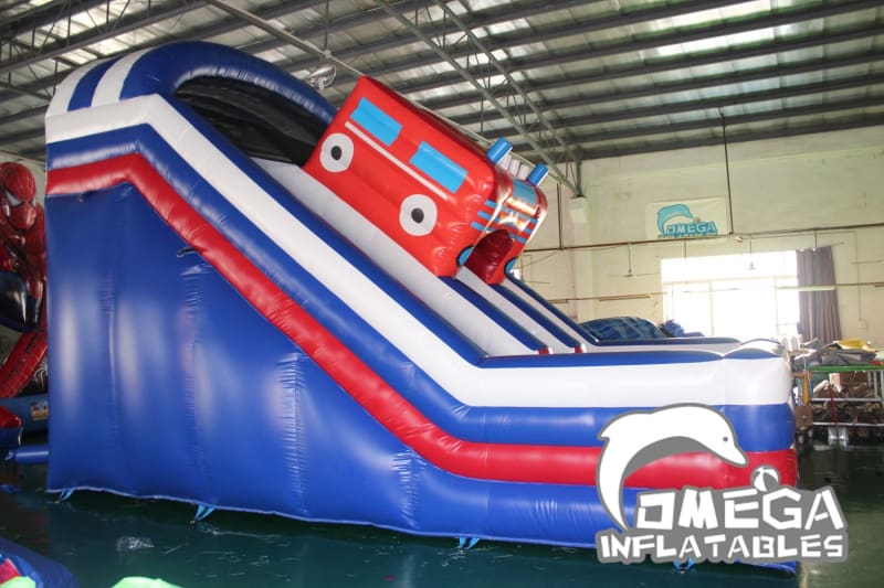 Fire Truck / Fire Engine Inflatable Slide - Omega Inflatables