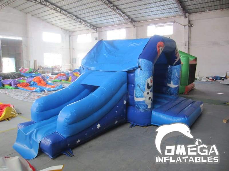 Frozen Inflatable Bouncy Castle with Slide - Omega Inflatables