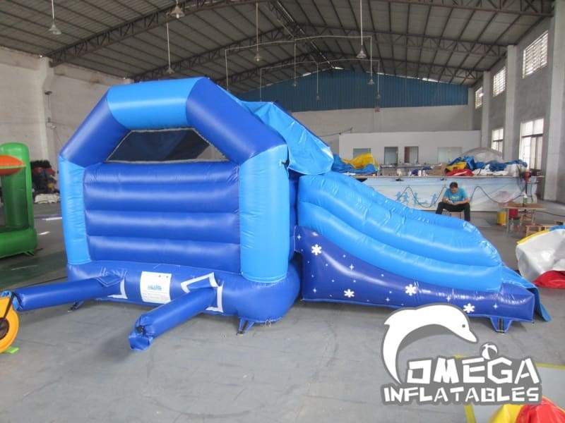 Frozen Inflatable Bouncy Castle with Slide - Omega Inflatables