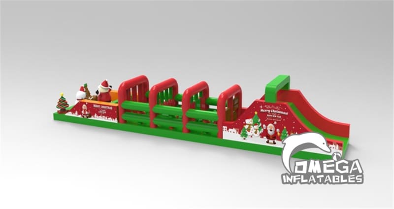 Giant Inflatable Christmas Obstacle Course