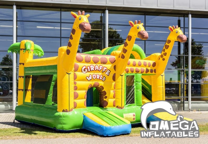 Giraffe inflatables combo jumper