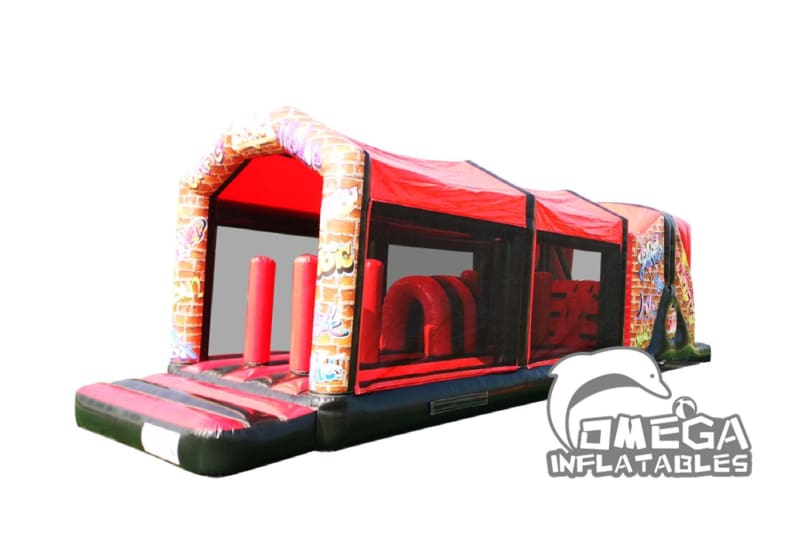 Graffiti Themed Inflatable Obstacle Course