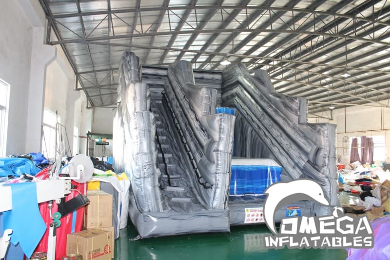 Grey Marble Inflatable Cliff Jump - Omega Inflatables