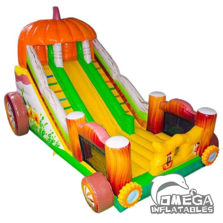 Halloween Inflatable Pumpkin Slide