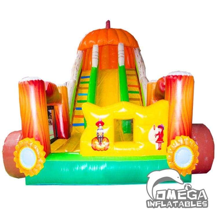 Halloween Inflatable Pumpkin Slide