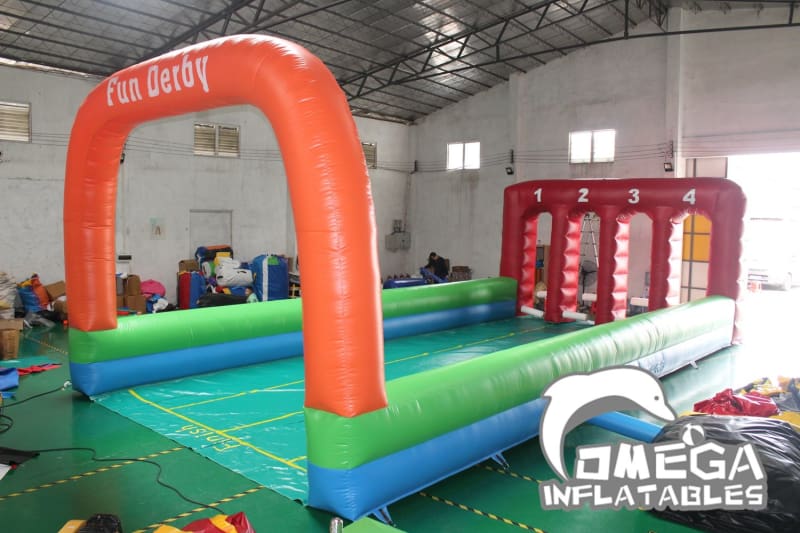 Inflatable 4 Lanes Fun Derby Game