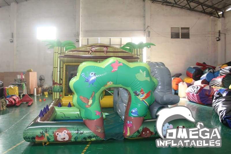 Children Inflatable Jungle Themed Playzone