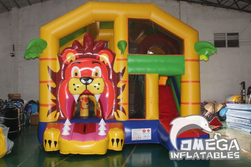 Inflatable Lion Combo with Roof