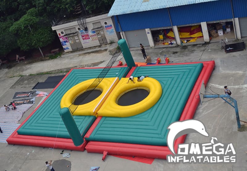 Inflatable Volleyball Court with Trampoline