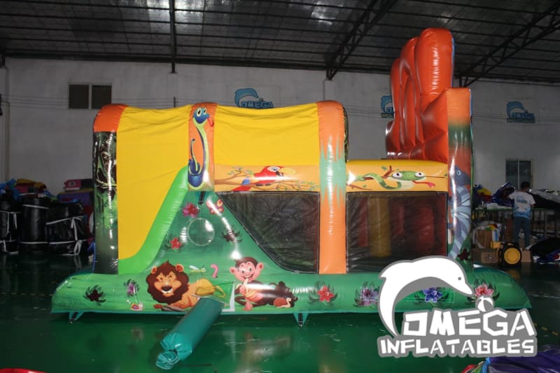 Jungle Fun Run Inflatable Obstacle Course  (Small Version) - Omega Inflatables