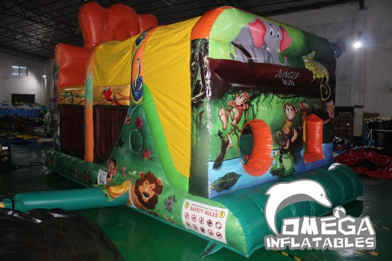 Jungle Fun Run Inflatable Obstacle Course  (Small Version) - Omega Inflatables