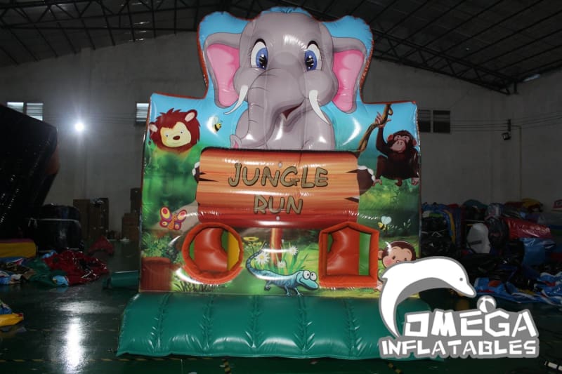 Jungle Fun Run Inflatable Obstacle Course  (Small Version) - Omega Inflatables