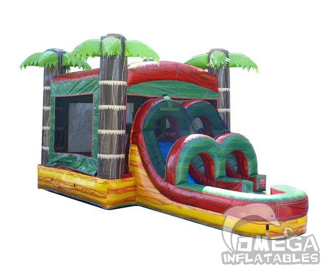 Kids Tropical Fire Marble Inflatable Combo