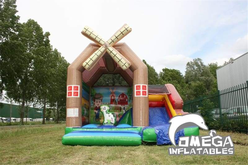 Multifun Mini Farm Bouncer with Slide