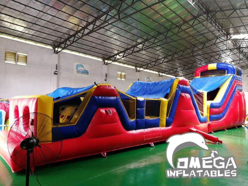 Outdoor Challenge Inflatable Obstacle Course with Roof