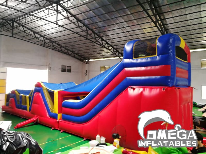 Outdoor Challenge Inflatable Obstacle Course with Roof