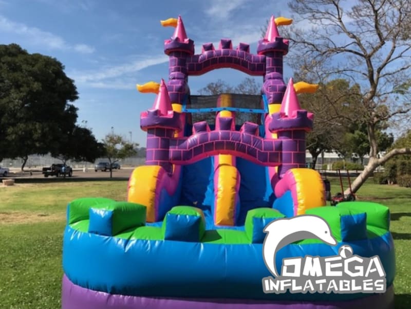 Pink Castle Dual Water Slide