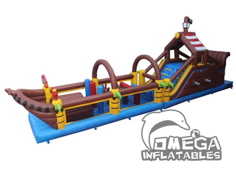 Pirate Ship Inflatable Obstacle Course