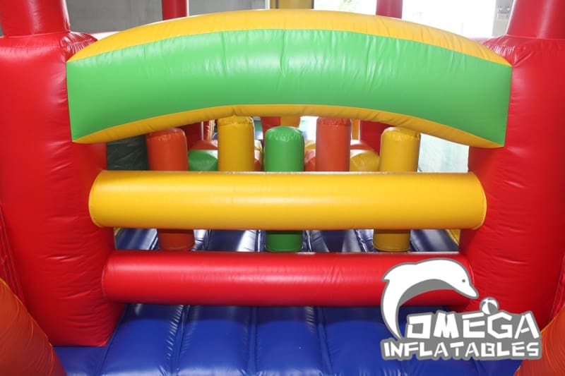 Rainbow Race Inflatable Obstacle Course