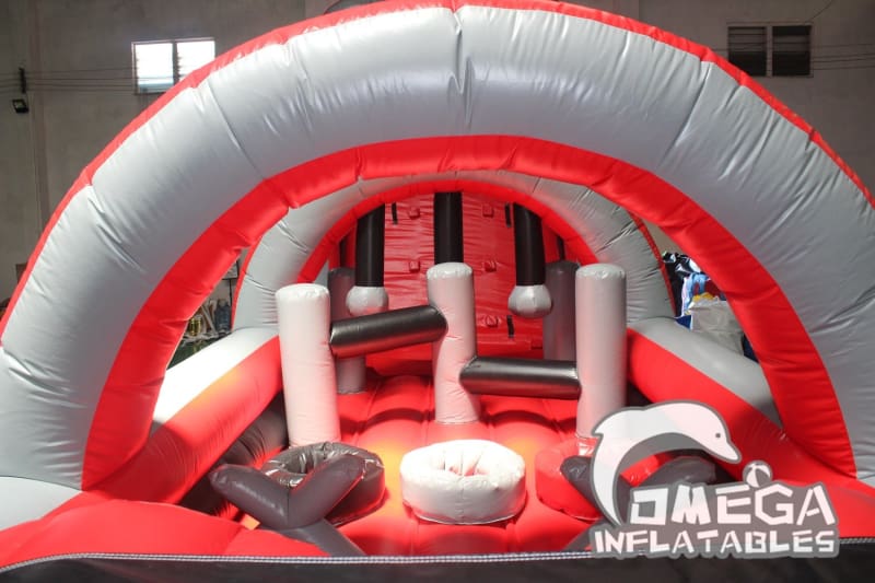 Red & Black Inflatable Climbing Obstacle Course