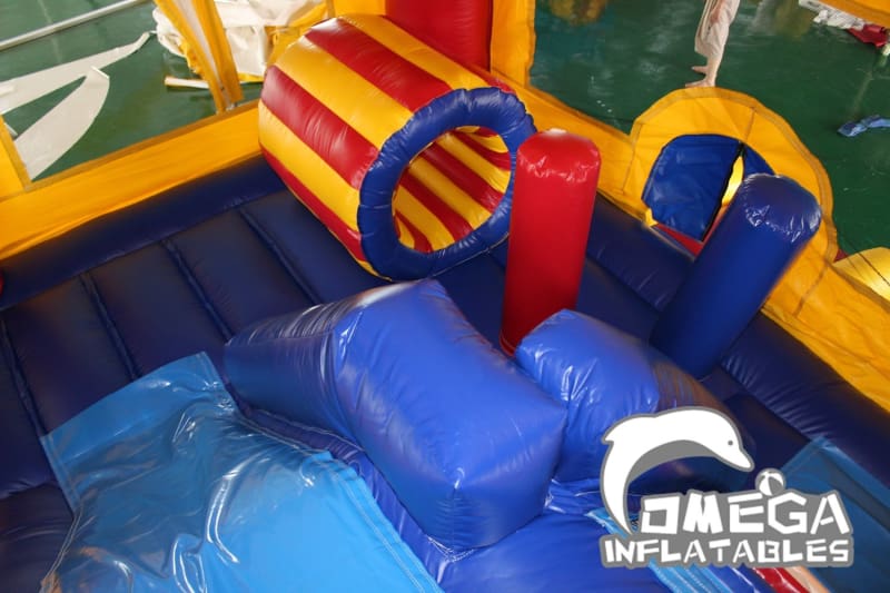 Removable Panel Bounce House with Inside Slide