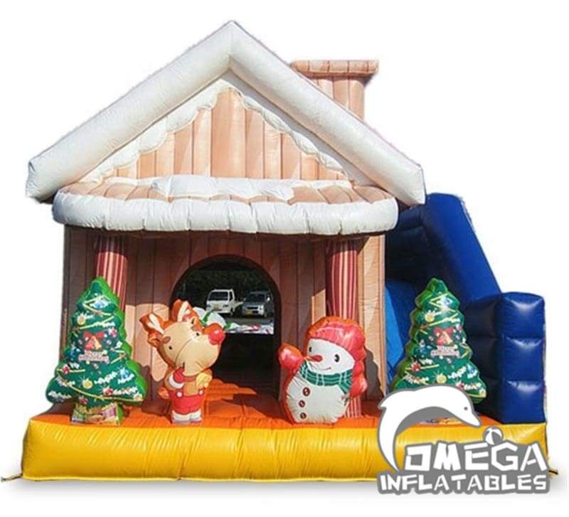 Santas House Inflatable Combo