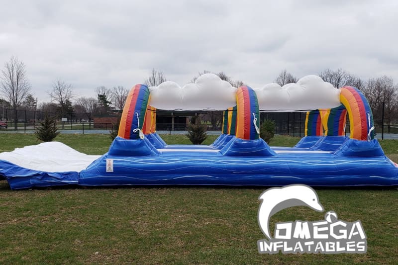 Triple Rainbow Dual Lane Slip N Slide