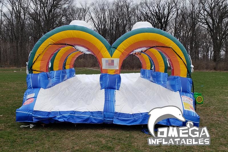 Triple Rainbow Dual Lane Slip N Slide