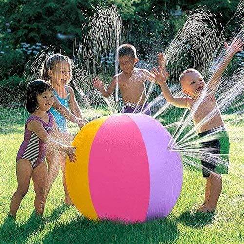 Water Sprinkler Ball Inflatable Spray Ball Toy Beach Ball for Kids