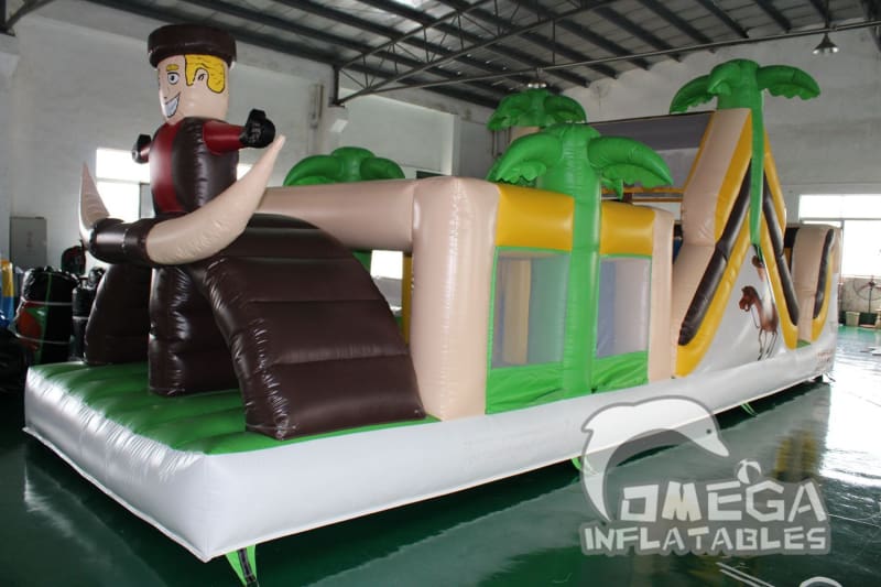 Western Cowboy Adventures Inflatable Obstacle Course